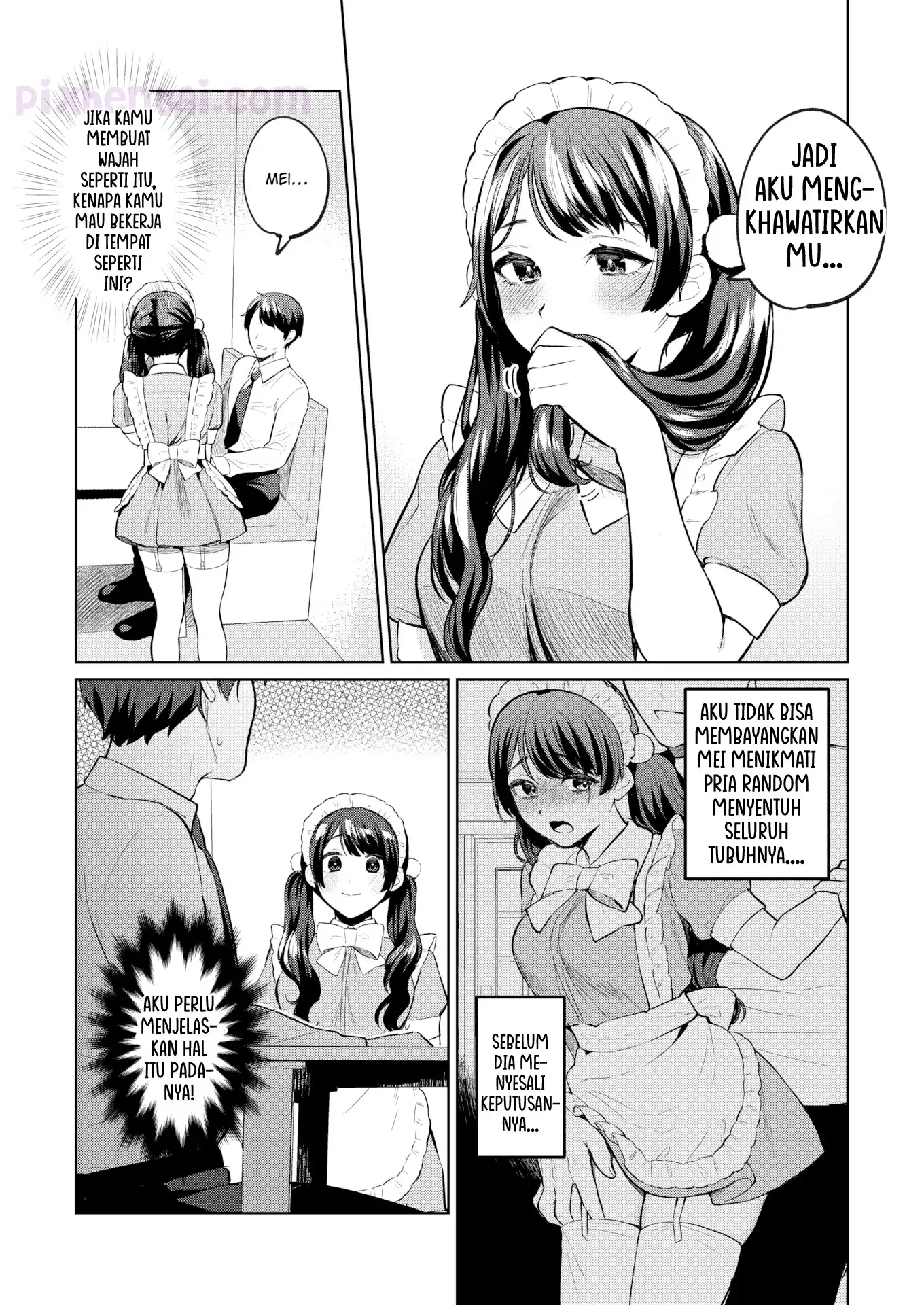 Komik hentai xxx manga sex bokep Careful of Maid Cafes Where Touching is OK 6